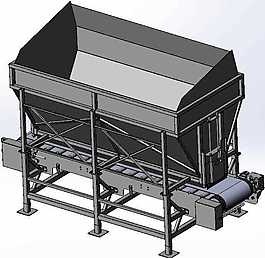 帶式輸送機料斗機械模型