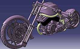 概念摩托車機(jī)械模型