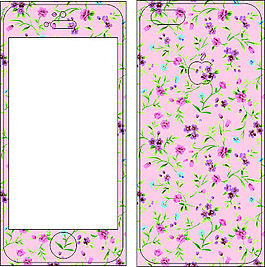 iphone6彩繪碎花保護膜