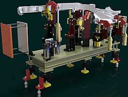 焊接夾具組件機(jī)械模型