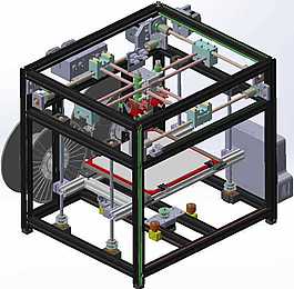 雙擠出機3D打印機機械模型