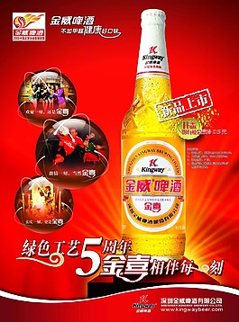 金威啤酒PSD海報圖片