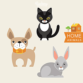 可愛精美動物矢量素材