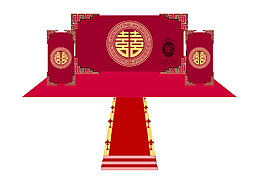 中式婚礼主背景