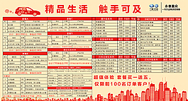 爱车精装价格展板