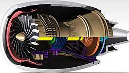 噴氣發(fā)動機機械模型