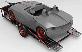 便攜式拖車機械模型