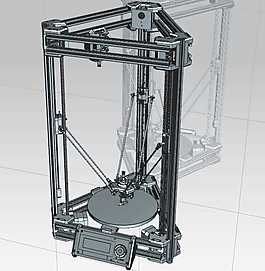 科塞爾三角洲機(jī)3D打印機(jī)機(jī)械模型