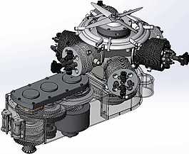 兩軸傳動星形發(fā)動機機械模型