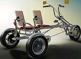 三輪代步車機械模型
