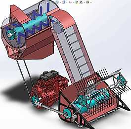 收獲機機械模型