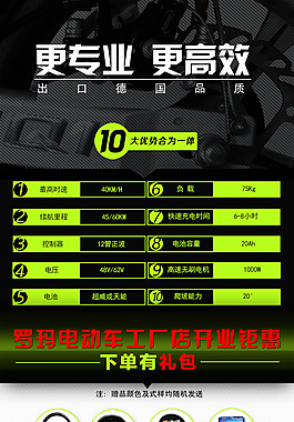 小龜王電動車詳情頁