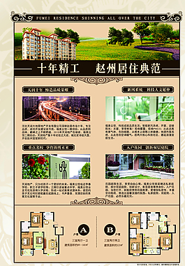 歐式房地產(chǎn)dm宣傳單頁反面圖片