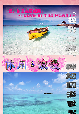 夏威夷易拉寶圖片