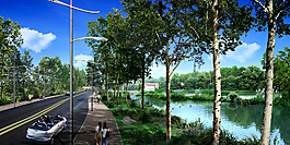 河邊馬路景觀設(shè)計(jì)圖片