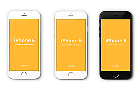 iphone6三色模型素材圖片