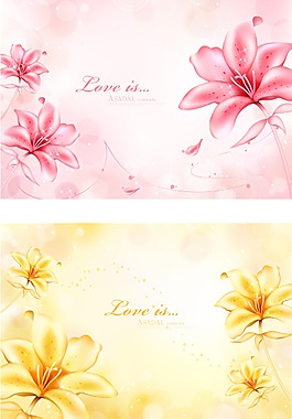 花朵背景卡片