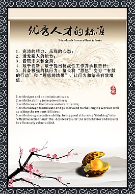 優秀人才標準海報