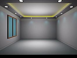 3d模型室內(nèi)裝修燈光筒燈