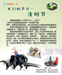 學(xué)校文化 傳統(tǒng)節(jié)日 清明節(jié) 宣傳展板