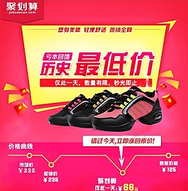淘寶聚劃算女鞋促銷海報
