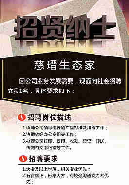 招聘海報