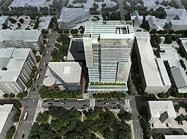 商務(wù)中心建筑鳥瞰圖圖片