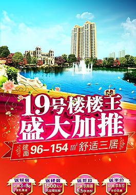 樓王地產(chǎn)促銷海報(bào)