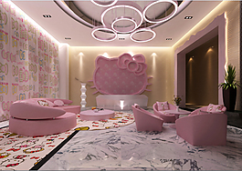 HELLO KITTY 主題酒店休息區