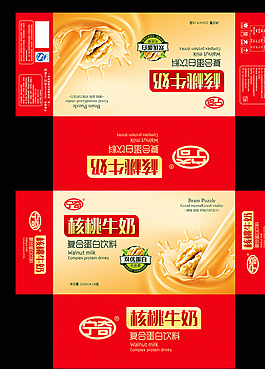 核桃牛奶包裝圖片