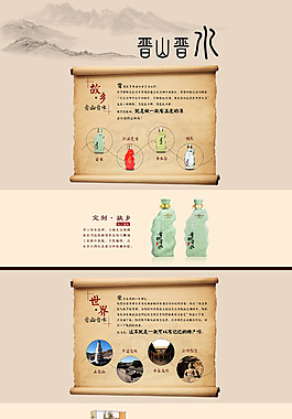 中国风汾酒首页整体设计