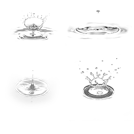 水花濺起