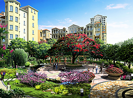 圓欣花園景觀設(shè)計圖片