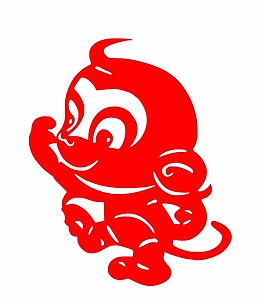 剪紙猴子圖片