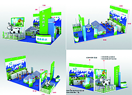 奶業展臺模型