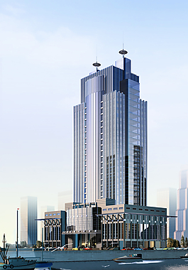 海邊商務(wù)大樓景觀圖片