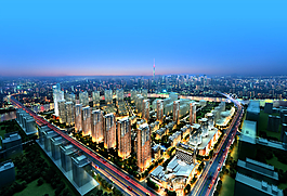 名鼎花园夜景景观图片