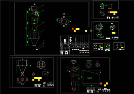 單筒旋風(fēng)除塵器全套制作圖機(jī)械圖紙