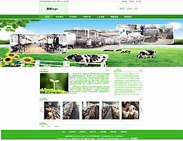 大氣綠色的企業網站首頁
