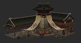 3d游戲場景建筑