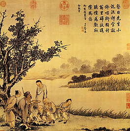 老少水墨画