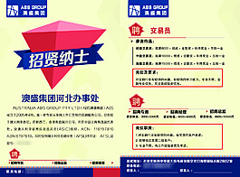 简洁企业招聘宣传海报PSD素材