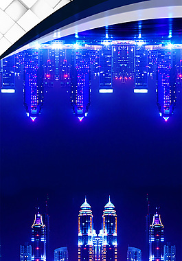 商業(yè)夜景廣告海報(bào)