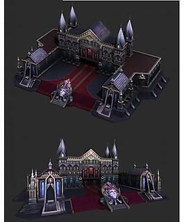 3d游戲場景建筑
