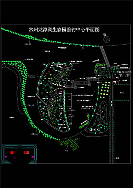 垂釣小島CAD景觀圖紙