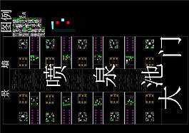 大雁塔北廣場(chǎng)植物配置CAD景觀圖紙