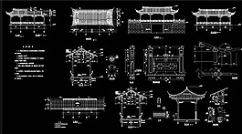 連體結(jié)構(gòu)方案CAD景觀圖紙