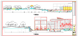 總剖面圖CAD景觀圖紙