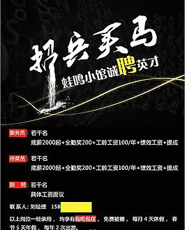 單面招聘海報