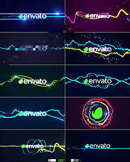 精美的流光光束logo揭示特效大全
